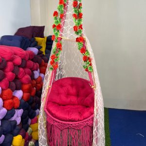 গ্রামীণ পল্লী মায়ের হাতে বানানো ২ রডের দোলনা